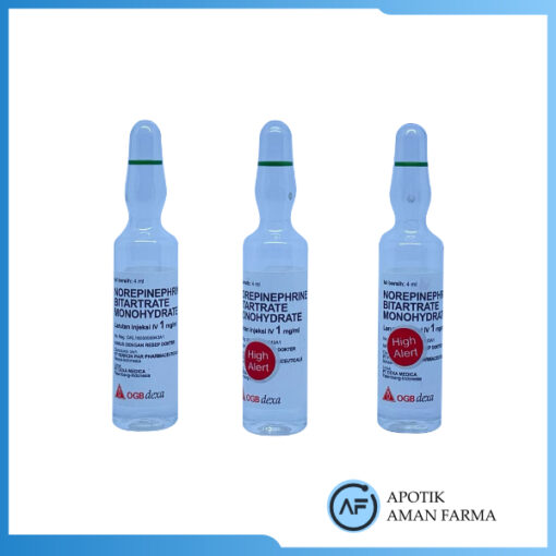 Norepinephrine Bitartrate Monohydrate (Per Ampul) - Apotek Aman Farma